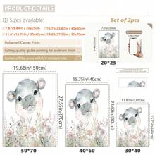 1 Canvas Hanging Picture, Easy To Hang, Bohemian Nursery Wall Art Print, Nursery Decor, Bohemian Kids Room, Boys Room Art, Kids Room Wall Art, Baby Animal Prints, Pastoral Decor.