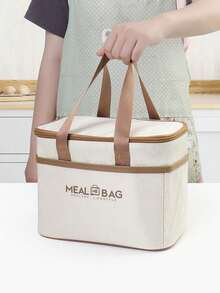 四层隔热午餐袋、保温袋、防水铝箔午餐手提袋，适用于工作、学校、野餐、户外活动、家居装饰、派对和圣诞节收纳 - 彩色 - 查看 7