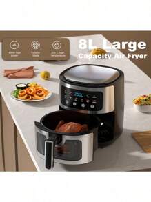 LIPETY Hot Air Fryer With Viewing Window - 5 Quart Compact - Digital Airfryer 5 Qt For 2-3 Persons - 5 Qt For Office, Dorm Room - 6-In-1 Baking, Toasting, Grilling, Reheating - 1400 W, 400 °F, Kitchen Airfryer, Worktop, Gift