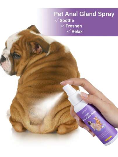 GJYC PET 宠物腺体除臭喷雾 - 3.38 液体盎司 - 有效控制气味并自然护理宠物腺体