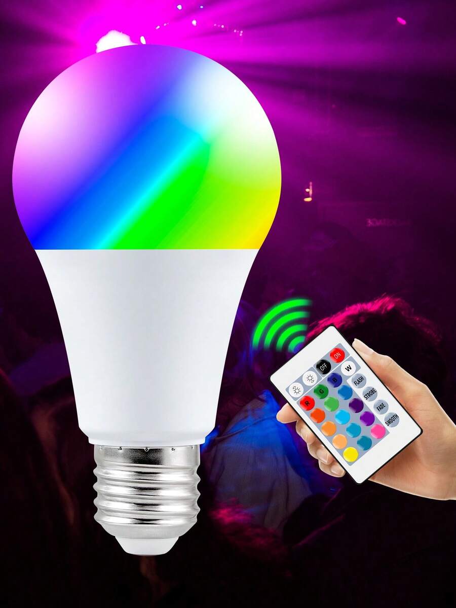 25W RGB LED 灯泡带遥控器，彩色室内 220V/110V 多色变色可调光嵌入式吊灯灯泡 5W RGBW 冷白/RGBWW 暖白 10W 智能电竞室卧室床头圣诞节万圣节节日礼物夜间装饰照明 15W 动态 4 种模式 15 种颜色派对酒吧聚光灯 20W 可调亮度客厅背光壁灯氛围灯