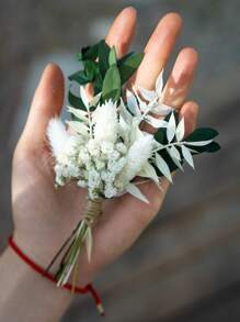 1/2/3/4/6/8/10/12 件迷你干燥蒲苇花束，天然花卉和水果布置，适合婚礼订婚、家居装饰、季节性秋季悬挂中心装饰 - 无需容器、节日装饰 | 乡村魅力 | 天然材料、婚礼装饰