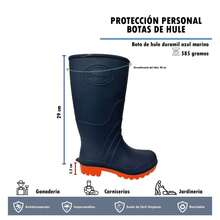 男士雨鞋 - 藏蓝色 - 查看 3