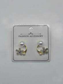 1 Pair Valentine's Day Faux Pearl Flower Headband,Jewellery Summer Outfits For Women