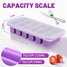 Silicone Freezer Molds With Lids, Silicone Soup Freezer Container Molds, Easy Meal Prep Container And Kitchen Storage Solution For Freeze  Store Soup, Sau, Broth, Leftovers(Purple6)