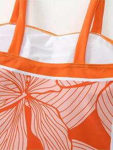 Women Comfort Bikini Set Tummy Control Swimwear Adjustable Ties Breathable Fabric Striped Patterns Summer Beachwear Pool Party - trái cam - Xem 7