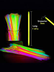 100/50pcs Glow Sticks Party Pack Glow Bracelet Bright Multicolor Light Sticks For Halloween Parties Christmas Celebrations Rave Events, Music Festivals Concerts, Night Clubs Glow Parties New Year Eve Birthday Decorations Pool Parties Carnival Dance Events Raves Parades Nighttime Events Neon Themed Parties Glow In The Dark Accessories Light Up Sticks Chemiluminescent Glowsticks - Multicolor - View 3