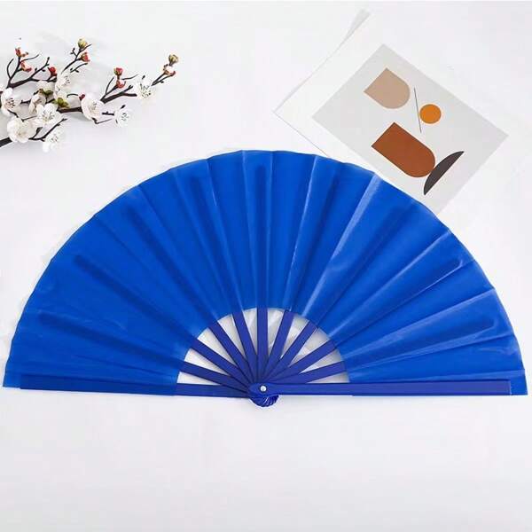 1pc 8-Inch Tai Chi Fan, Kung Fu Fan, Clapper Fan, Plastic Bone Martial Arts Performance Fan