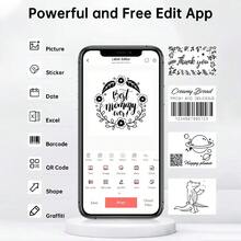 Marklife P50 Bluetooth Mini Portable Thermal Printer, Suitable For Retail Barcodes, Small Business, Home Office Label Making, Can Print Price Labels And Shipping Labels, Comes With Type-C Data Cable - White - View 5