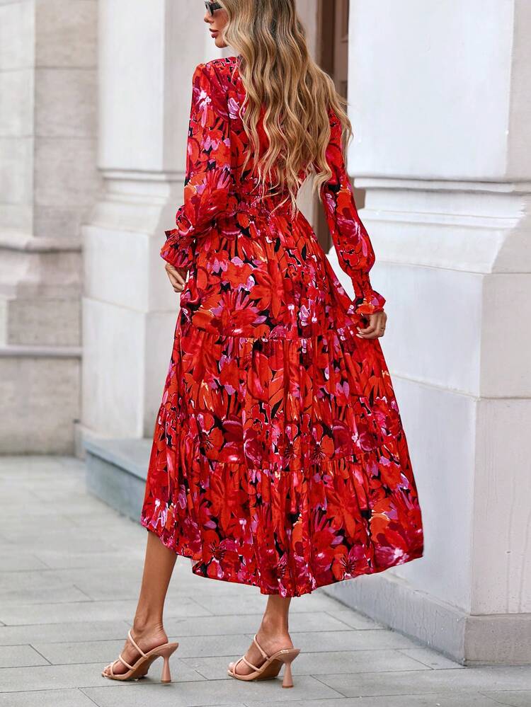 PRETTYGARDEN Women's Spring And Fall Clothes Floral Maxi Dress