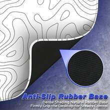 ATTACK SHARK CM02 Gaming Mouse Pad, Waterproof Coated Large Size Mouse Pad, Thick Textured Smooth Control Surface, Non-Slip Rubber Base, Micro-Woven Stitched Edge - Multicolor - View 7