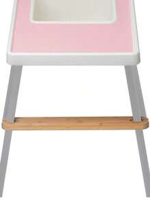 Antilop Hochstuhl Fußstütze, aus natürlichem Bambus und Holz gefertigt, Hochstuhl Zubehör, höhenverstellbar, Baby Fußhocker, Baby Hochstuhl Fußstütze, rutschfest