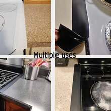Tira de silicona para sellar estufas de gas, tira antiaceite y antimanchas, tira de inserción de silicona, accesorios de cocina - Blanco 1 pieza - Ver 6