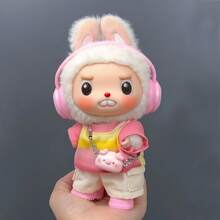 1pc(Excluding Dolls) Dollhouse Mini Cartoon Animal Shy Pig Model Creative Neck Hanging Accessories Doll Pendant Cloth Hanging Party Gift