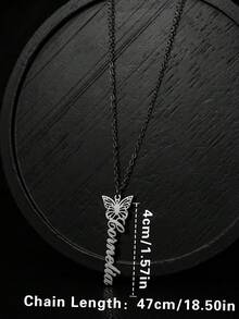 Collana personalizzata elegante e minimalista, in oro leggero con farfalla e testo personalizzabile, regalo di compleanno, regalo personalizzato, regalo per anniversario, gioiello personalizzato, regalo per amici, famiglia, partner, adatto per ogni occasione