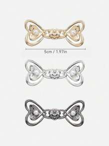 1 Pair/2 Pairs Of High-End Pearl Heart-Shaped Brooch Waist Adjuster For Jeans Skirts, Premium Quality With Adjustable Waistband Buckle