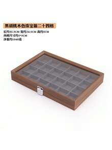 Jewelry Bins - 黑胡桃色深灰珠寶箱項鍊 - 查看 10