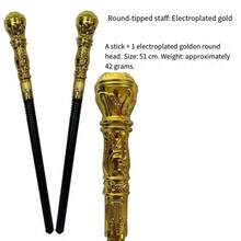 Accessori per cosplay di Ognissanti per adulti e bambini, scettro a forma di testa di serpente, bastone del re, bacchetta magica da strega o mago, faraone