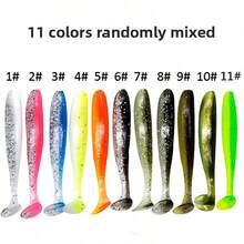 5.5 厘米/1.2 克 T 型尾仿生软饵，50 个/包，适用于淡水和咸水中的鲤鱼、鲈鱼、克拉皮鱼、鲈鱼、鳟鱼、条纹鲈鱼的渔具，兼容铅头钩和弯钩 - 仿真軟魚餌 - 查看 13