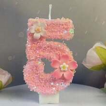 1pc Birthday Candle Numbers, 0-9 Numeric Candle, Romantic Party Favorite Digit Candle Cake Decor, Holiday Anniversary Party Cake Number Candle, Glitter Digit,Wedding