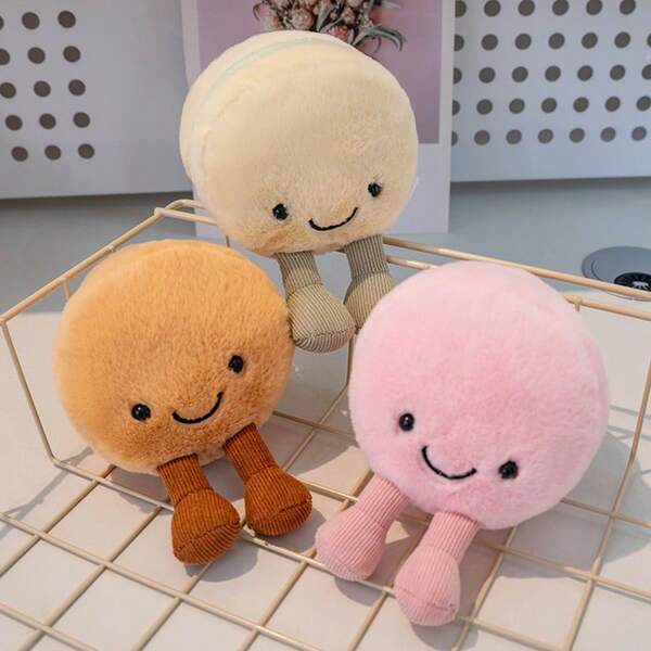 3-Color Macaron Sweets Plush Doll Cake Dessert Macaron Doll, Children's Birthday Gift
