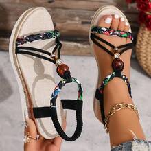 Summer Shoes For Women Covered,Rubber Women Casual Shoes,Flat Shoes For Women,2025 New Beach Shoes, Suitable For Outdoor Travel,Sandalias De Mujer - màu đen - Xem 1