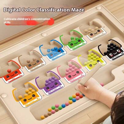 2025 New 1pc Magnetic Maze Ball Puzzle, Early Education, Cognitive Training, Concentration Exercise, Children Toy, Birthday/Children's Day/Holiday Gift, Hobby Enthusiast Present, Toy