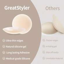 QY Cake Nipple Covers Silicone Nipple Pasties For Women Reusable Invisible Nipple Covers No Show 8380