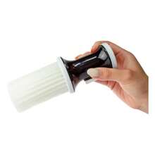 Bledo o Botapelo Talquera Profesional Para Peluquería, Cepillo Para Limpiar Cuello y Retirar Cabello, Accesorio Indispensable Para Barbería y Peluquería - Blanco y Negro - Ver 2