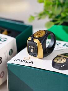 电子 Tasbih 手指计数器，OLED 数字 Tasbeeh 手指计数器穆斯林伊斯兰祈祷智能戒指男女通用 Azan 闹钟手指计数器提醒器祈祷追踪器，5 个祈祷戒指（粉色）