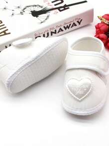 1 Pair Spring Autumn Baby First Walkers Infant Baby Girls Boys Anti-Slip Shoes Heart-Shaped Newborn Slipper Shoes 0-12 Months