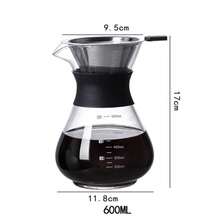 1pc Glass Hand Drip Coffee Pot Set, Home Use Hand Drip Percolator Coffee Pot - Multicolor - View 13