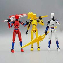 T13 可动人偶已组装完毕。这是一套包含多种颜色的泰坦13可动人偶套装。套装中还包含一个3D打印的T13幸运机器人模型和一个诺瓦13可动人偶。 - 彩色 - 查看 4