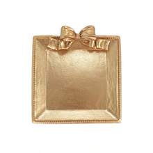 1pc Customized Jewelry Tray, Nordic Style Resin Bow Tie Metal Color Jewelry Dish, Earring Holder, Jewelry Display Stand, Jewelry Storage Tray, Jewelry Photography Props