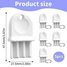 Juego de 5 llaves para dispensadores de toallas de papel comerciales. Es una herramienta indispensable para el personal de limpieza, profesionales de mantenimiento, escuelas, hospitales, edificios de oficinas, etc., y les brindará una gran comodidad. - Blanco - Ver 2