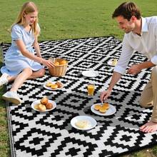 Sour Lemon Large Outdoor Rug, Outdoor Rugs Garden Rugs, Garden Mat For Patio, Easy Cleaning Patio Mat For Camping, Deck, Beach, Picnic-180x270cm - BlackWhite - View 8