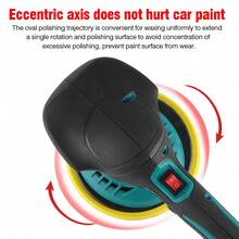 Car Polishing Machine,7000 RPM Cordless Polisher,Electric Cars Polish Machines Adjustment 6 Speed Auto Detailing Tool For Onevan 18V Battery (Battery And Charger Not Include) - UK Plug(220-240V) - View 4