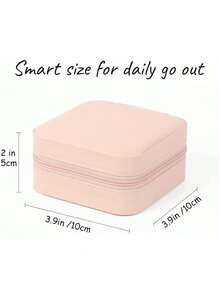 旅行珠宝盒伴娘礼品盒，3 件装小珠宝盒迷你珠宝收纳盒，PU 皮革便携式耳环收纳盒，适合女士女孩伴娘求婚礼物，女士收纳收纳盒旅行必需品返校宿舍收纳秋季装饰 - 黑色 - 查看 10