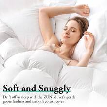 SUN YEE Goose Down Duvet Quilt 500GSM Duvet Doona Winter Summer Quilt King - 白色 - 查看 4
