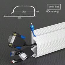 1 pieza Canaleta de gestión de cables de 40 cm/15.74 in debajo del escritorio, sin necesidad de perforación, adecuada para la organización de cables en la oficina en el hogar - Multicolor - Ver 15