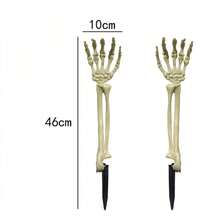 2pcs Halloween Decoration Simulation Hand Bone Skeleton Dark Surprise Garden Ground Ghost Hand Skeleton Ghost Festival Props Spoof Decorative Props - Multicolor - View 7