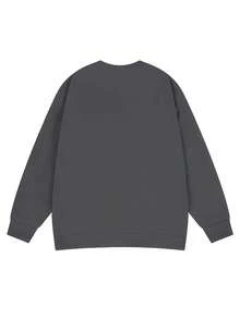 OLD ROW Back Duck Graphic OLD ROW [250g Polyester] Fiber Fashionable Men's Casual Long-Sleeve Crew Neck Pullover Sweatshirt, Suitable For Outdoor Sports, Ideal For Autumn And Winter With Prints.