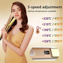 ANGENIL Professional Titanium Flat Iron Hair Straightener And Curlers 2 In 1, Straightening Curling Hair Styling Irons For Women All Hair Types, Fast Heating, 1 Inch Dual Voltage Travel Flat Iron, 360° Swivel Cord