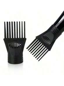 专业吹风机风嘴，鸭嘴扁平设计，适用于卷发和普通发质，无香型，返校季、旅行度假必备，女士美发配件，后梳，吹风机，头发，理发师，边缘梳，造型梳，吹风机，美发用品，发胶，卷发产品，美发设备，剪发剪刀，圣诞节，理发店，美发，吹风机，梳子，理发师，美发设备，发型，美发，理发师，理发配件，理发店，美发设备 - 黑色 - 查看 1