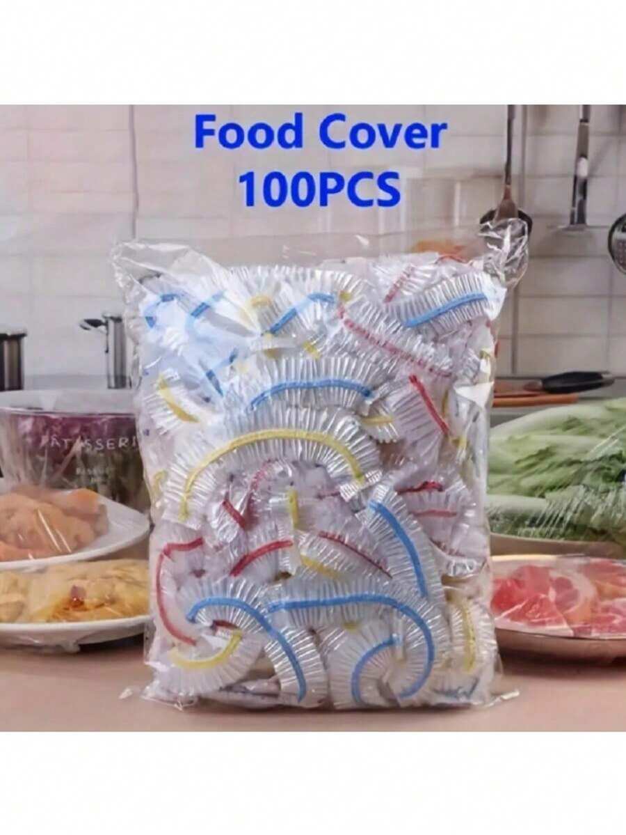 50/100 个一次性保鲜盖 - 多色条纹弹力发网 - 防尘防油食物罩 - 家庭/餐厅/酒店使用、厨房、保鲜盖、多色条纹、弹力发网、防尘、防油、食物罩、家庭、餐厅、酒店、保鲜袋、保鲜膜 - 彩色 - 查看 1