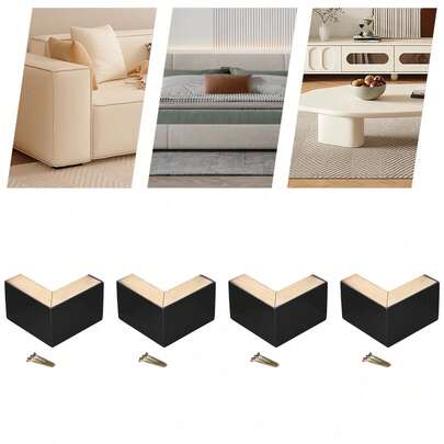 HOHOBLA Wood Furniture Legs, Wooden L Shape Table Feet, Wooden Bed Riser [Wonderful Gift For Family&Friends]