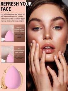 50 Stück/Set Make-up Schwamm Blender, geeignet für lose Puder, Flüssigkeiten, Cremes und Foundation, latexfrei Dual-Use Make-up Puff, weich & hautfreundlich, geeignet für Creme- & Puderkosmetik, kann nass oder trocken verwendet werden, professioneller Beauty-Schwamm, super weicher Abdeckstift-Schwamm, Gesichts-Make-up-Schwamm, Make-up-Utensilien, Make-up, günstig, Raumdekoration, Schminktisch, Reise, Schlafzimmer, Make-up-Accessoires, Puff, Make-up-Blender, Puder-Puff, Make-up-Schwamm