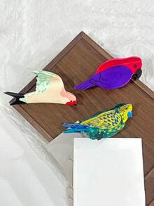 1 peça de prendedor de garra de pássaro, andorinha, papagaio, acessório de cabelo personalizado da moda para rabo de cavalo, coque, decoração de cabelo com garra, acessórios de cabelo para presente, acessórios de outono - Multicolorido - Ver 9