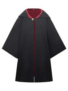 Children's Witch Costume, Magic Witch Robe Cloak Accessories, Halloween Carnival Cosplay Props - Black - View 4