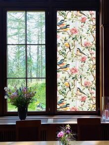 1 Cuộn/45cm*100cm Phim dán cửa sổ trang trí họa tiết trăng lưỡi liềm và chim trên cành cây, nhiều màu sắc, phong cách cổ điển, tự trang trí nhà cửa, không cần keo dán, bám dính tĩnh điện, bán trong suốt, cách nhiệt, thích hợp cho nhà cửa, cửa ra vào, cửa sổ, trang trí phòng. - Nhiều màu - Xem 15